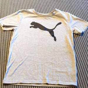 Kids Puma Grey Cotton Tee